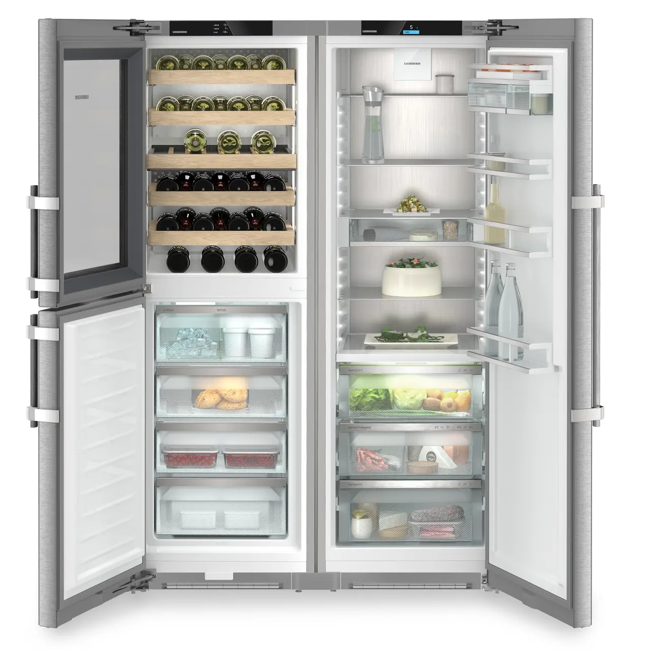 Freestanding Side-by-Side refrigerator – high load capacity
